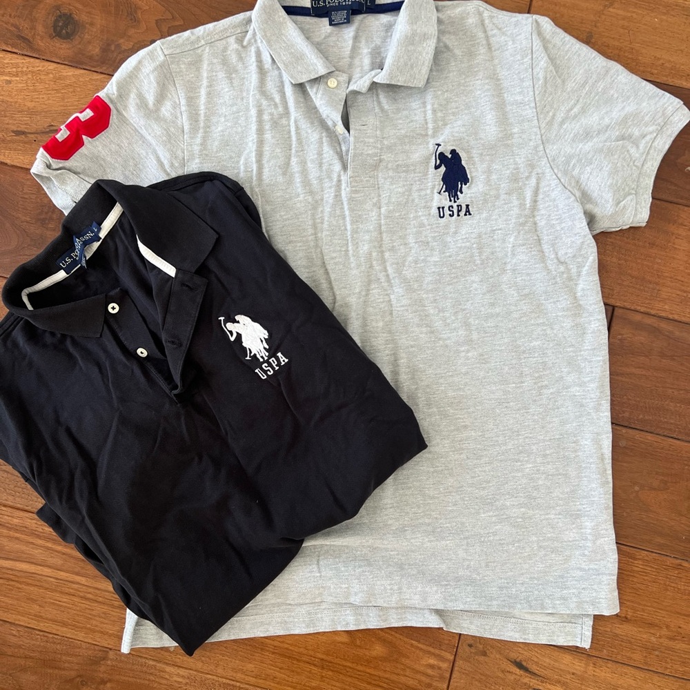 2PC Lot Of Men's Polo Shirt - Gray and Black NWOT